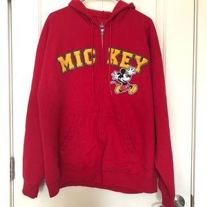 XL Disney Mickey zip hoodie sweatshirt